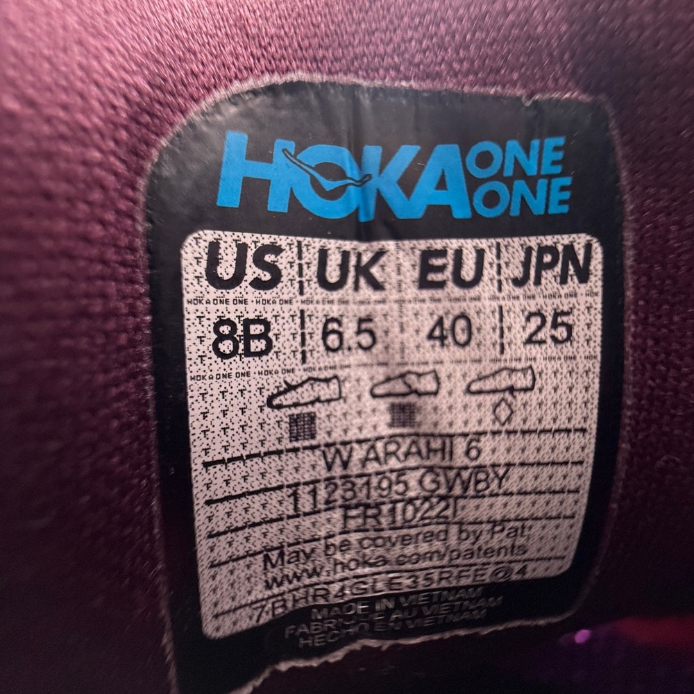 Hoka Arahi 6 Womens Running Shoes Size 8 B Grape Wine Beauty Berry 1123195 GWBY - Picture 9 of 13
